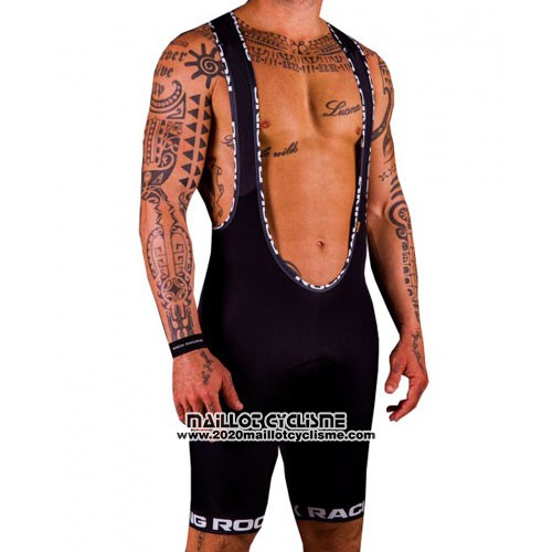 2016 Maillot Ciclismo Rock Racing Marron et Blanc Manches Courtes et Cuissard
